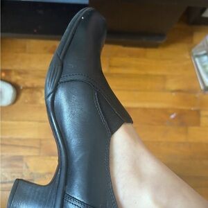 Black Slip-On Heeled Shoes